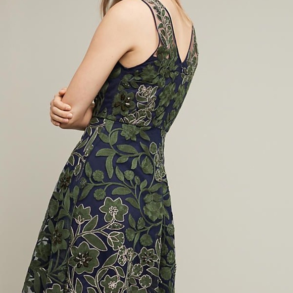 Anthropologie Embroidered Fern Dress by Pankaj - Picture 5 of 5